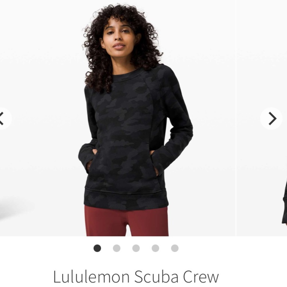 Lululemon NWT Scuba Sweater Crew Camo